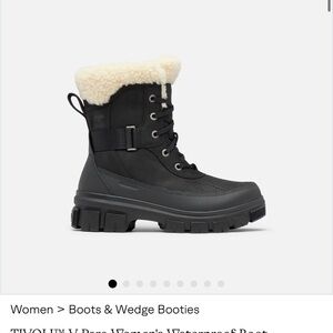 Sorel Black and Cream Winter Boots